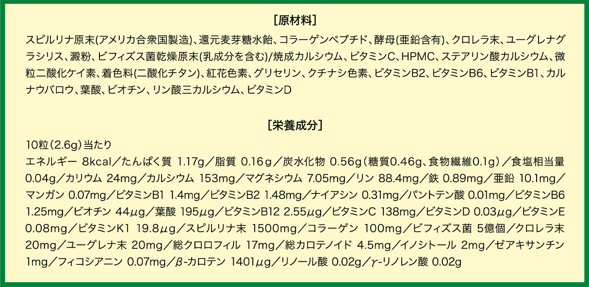 スピルリナ プラス クロレラ・ユーグレナNK粒 1000粒※　, 家族みんなで飲めるスーパーフードサプリメント